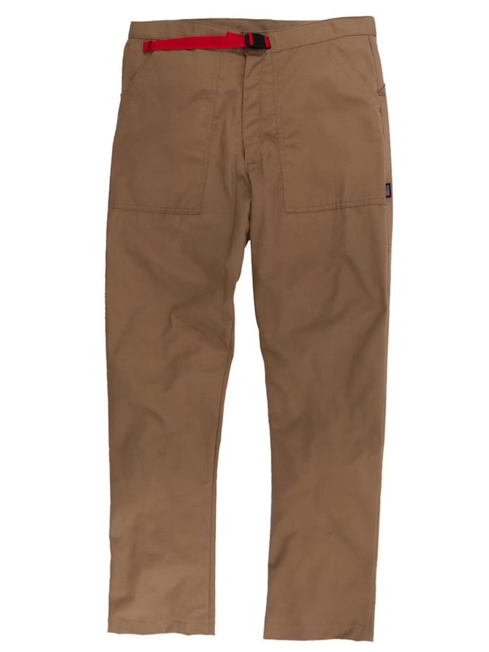 Topo Designs Mountain Pants Khaki Cotton Ripstop Built In Red Belt Gorpcore S